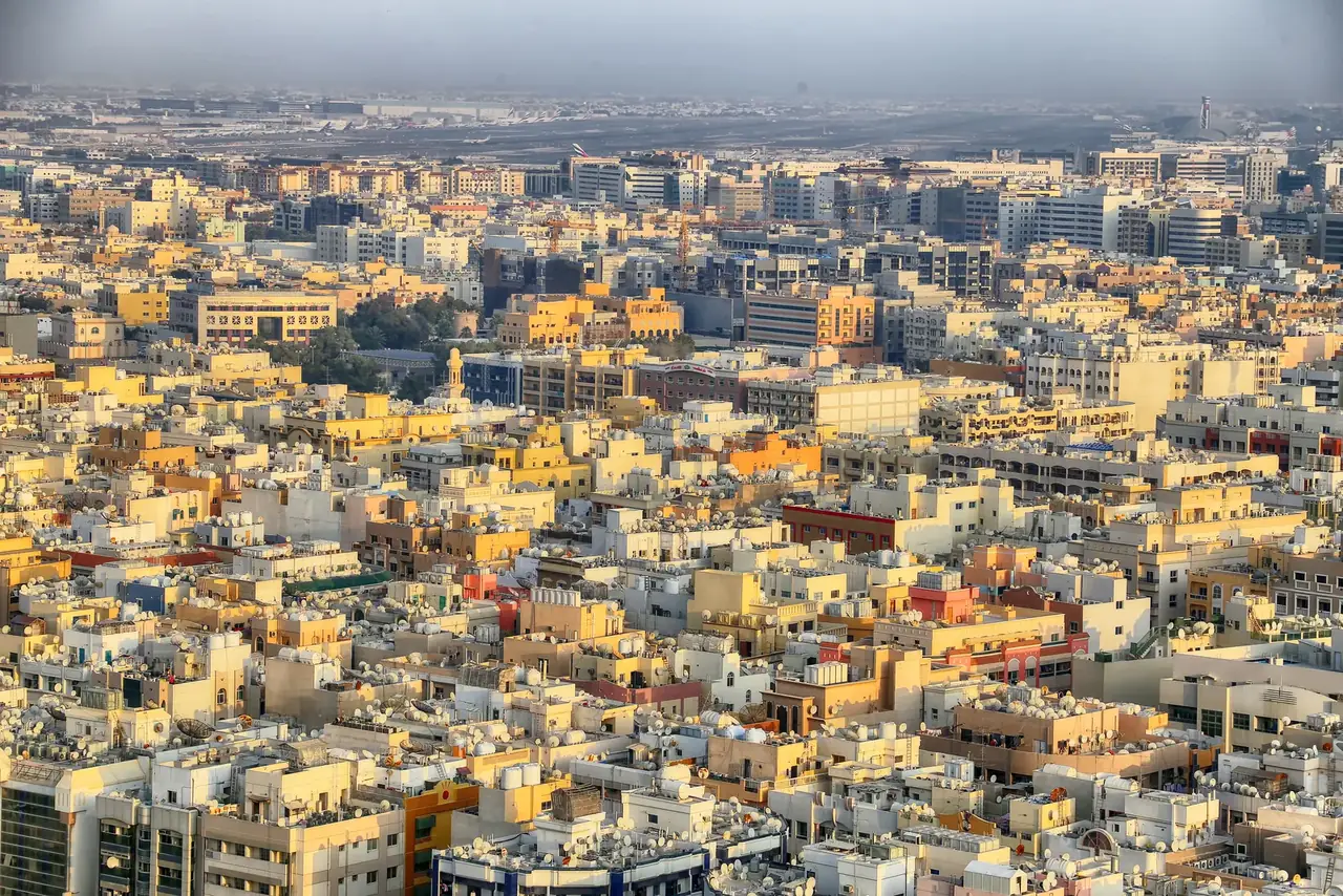 Rooftops of Deira in golden light